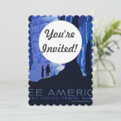 Poster voor reizen met reisafdruk kaart (Staand voorkant)