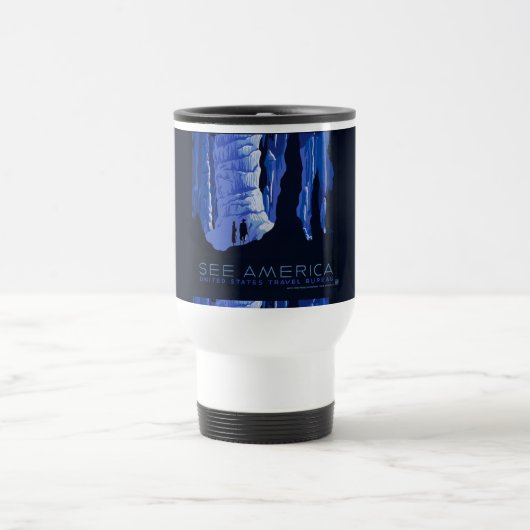 Poster voor reizen met reisafdruk reisbeker (Center)