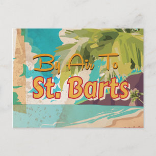 Poster voor reizen naar de St. Barts Vintage Briefkaart