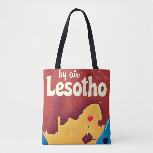 Poster voor reizen van Lesotho Vintage Draagtas (Voorkant)