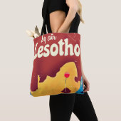 Poster voor reizen van Lesotho Vintage Draagtas (Dichtbij)