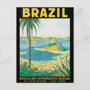 Poster voor reizen vanuit Brazilië Briefkaart