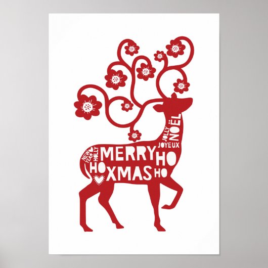 Poster voor rendierKerstmis (Voorkant)