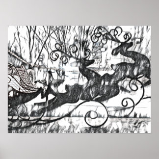 Poster voor rendierschets