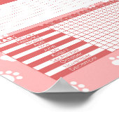 Poster voor roze kattepoot printHabit (Hoek)