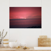 Poster voor roze Sunset Sky (Keuken)