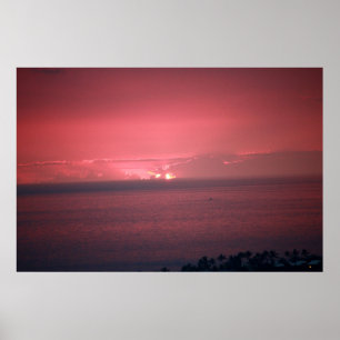 Poster voor roze Sunset Sky