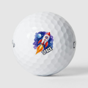 Poster voor ruimteavontuur Avontuur wacht Golfballen