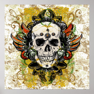 Poster voor schedelontwerp