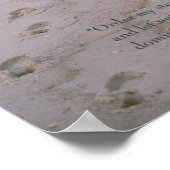 Poster voor scripts — voetafdrukken met Psalm 119: (Hoek)