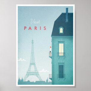 Poster voor treinreizen Parijs Vintage