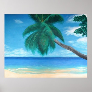 poster voor tropische eilanden in de Seychellen - 