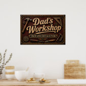 Poster voor vaders garage (Keuken)