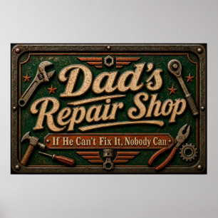 Poster voor vaders garage