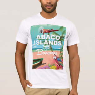 Poster voor vakantie op de eilanden van Abaco T-shirt