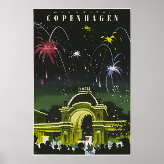 Poster voor Vintage Travel Kopenhagen