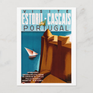 Poster voor Vintage Vintage uit Portugal hersteld Briefkaart