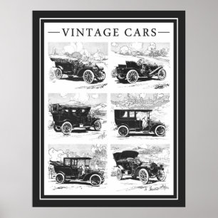 Poster voor Vintage-wagens