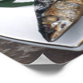 Poster voor visdiner (Matte) (Hoek)