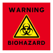 Poster voor waarschuwingsborden voor biogevaren