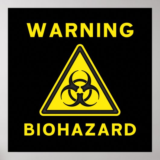 Poster voor waarschuwingsborden voor biogevaren (Voorkant)