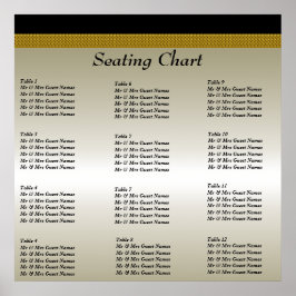 Poster voor weddenschappen bij ontvangst van zitpl