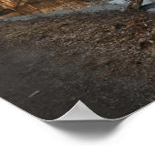 Poster voor weerkaatsing van het winterwater (Hoek)