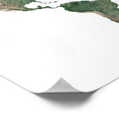 Poster voor Wereldkaart van Afbeelding per satelli (Hoek)