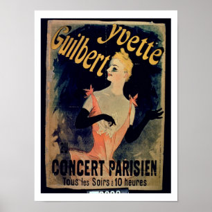 Poster voor "Yvette Guilbert Parisian Concert" (ko
