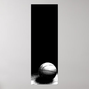 Poster voor zwarte en witte Basketball