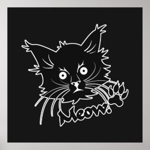 Poster voor zwarte kat