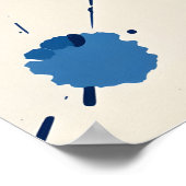 Poster Vortex Abstrait : Bleu profond, Texturé, Art moder (Coin)