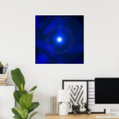 Poster Vortex bleu (Bureau à domicile)
