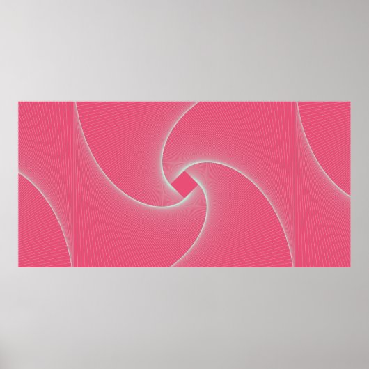 Poster vortex carré en velours rose (Devant)