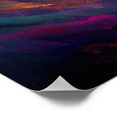 Poster Vortex Cosmique Vibrant avec Art de Silhouette Tom (Coin)