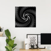 Poster Vortex foncé fractal (Bureau à domicile)