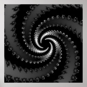 Poster Vortex foncé fractal