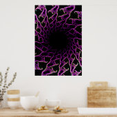Poster : Vortex fractal psychédélique (Cuisine)