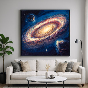 Poster Vortex Galactique - Illustration Cosmique Style Ar