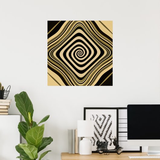 Poster Vortex hypnotique psychédélique Vortex hélix spira (Bureau à domicile)