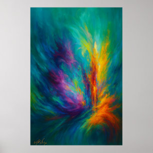 Poster Vortex Rayonnant Énergie Abstraite en Mouvement de