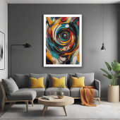 Poster Vortex tourbillonnant Expressionnisme Abstrait Art