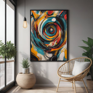Poster Vortex tourbillonnant Expressionnisme Abstrait Art