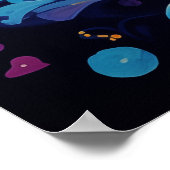 Poster Vortex Vivid : Joie de lapin en fleurs (Coin)