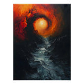 Poster Vórtice Ardiente del Océano Furia de la Naturaleza (Devant)