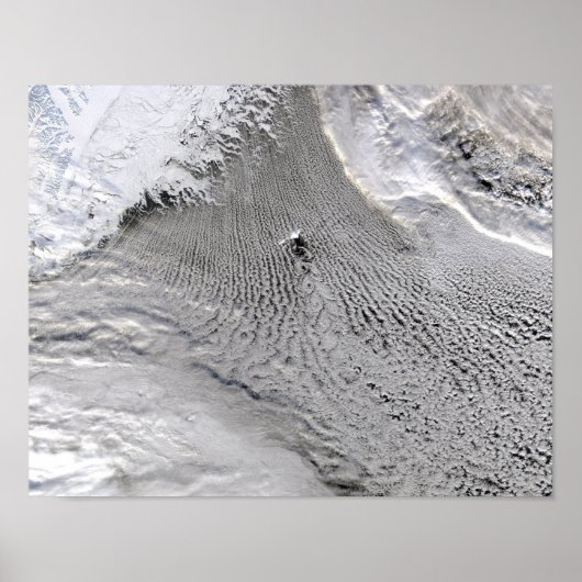 Poster Vortices nuageuses au large de l'île Jan Mayen (Devant)