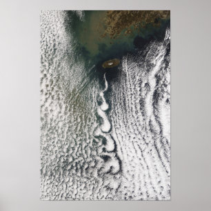Poster Vortices nuageuses de Cheju Do, Corée du Sud