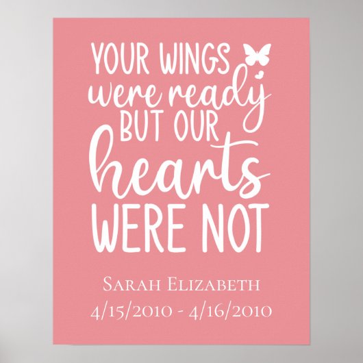 Poster Vos ailes étaient prêtes mais nos cœurs ne l'étaie (Devant)