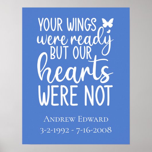Poster Vos ailes étaient prêtes mais nos cœurs ne l'étaie (Devant)