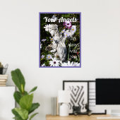 Poster Vos anges sont toujours avec vous Floral Angel (Bureau à domicile)